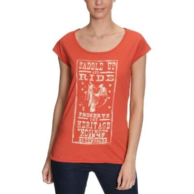 Lila slouchy tee Wrangler Koszulka damska, Kolor: pomarańczowy, S Lila slouchy tee Wrangler Koszulka damska, Kolor: pomarańczowy, S