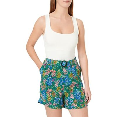 SENB8 NafNaf Damskie Prairie Sh Bermudas, Zielona puria, 36 PL SENB8 NafNaf Damskie Prairie Sh Bermudas, Zielona puria, 36 PL