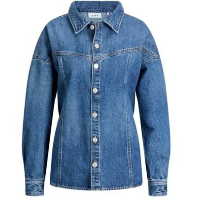 12283022-4825649 JACK & JONES Jxjamila Ls Denim Overshirt R282 DNM Ln, niebieski (medium blue denim), M 12283022-4825649 JACK & JONES Jxjamila Ls Denim Overshirt R282 DNM Ln, niebieski (medium blue denim), M