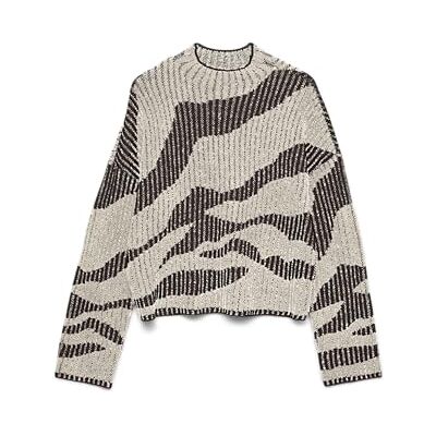 10331905-4906224 VERO MODA Vmscorpio Ls Highneck sweter Bf, Tort czekoladowy, M 10331905-4906224 VERO MODA Vmscorpio Ls Highneck sweter Bf, Tort czekoladowy, M