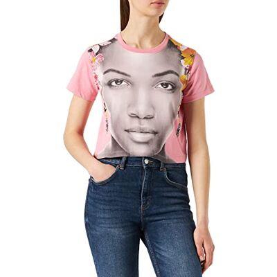 22SWTK22 Desigual koszulka damska t-shirt, czerwony, XL 22SWTK22 Desigual koszulka damska t-shirt, czerwony, XL