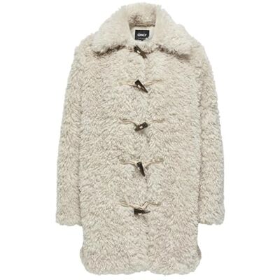 15325921 ONLY Onlviki Faux FUR Duffle Coat OTW płaszcz damski, szary, L, szary, L 15325921 ONLY Onlviki Faux FUR Duffle Coat OTW płaszcz damski, szary, L, szary, L