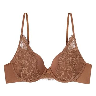 4932667 Women'secret Damski biustonosz Sujetador de Cobertura Total Padded Colección Autumn Rose Bra, Rusty Brown, 34C 4932667 Women'secret Damski biustonosz Sujetador de Cobertura Total Padded Colección Autumn Rose Bra, Rusty Brown, 34C