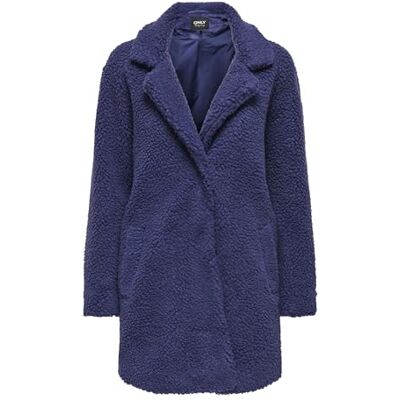 15304788 ONLY Onlaurelia Sherpa Coat OTW płaszcz damski, granatowy, S 15304788 ONLY Onlaurelia Sherpa Coat OTW płaszcz damski, granatowy, S