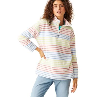 RWA614 Regatta Damska bluza Bayletta Halz Zip, Biały Multi Stripe, 36 RWA614 Regatta Damska bluza Bayletta Halz Zip, Biały Multi Stripe, 36