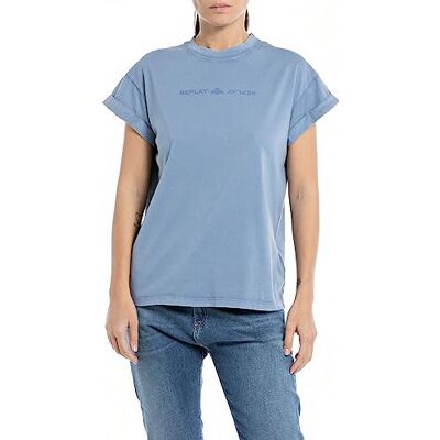 W3588M.000.23178G Replay T-shirt damski regular fit, 685 Grey Blue, XS W3588M.000.23178G Replay T-shirt damski regular fit, 685 Grey Blue, XS