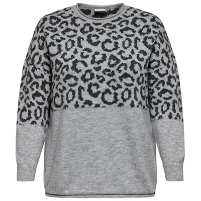 15324921-4780503 Carjade Animal L/S O-Neck KNT Noos, jasnoszary melanżowy, L 15324921-4780503 Carjade Animal L/S O-Neck KNT Noos, jasnoszary melanżowy, L