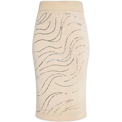 17529353-LY02 LYNNEA Damska spódnica midi, kremowy, XL-XXL 17529353-LY02 LYNNEA Damska spódnica midi, kremowy, XL-XXL