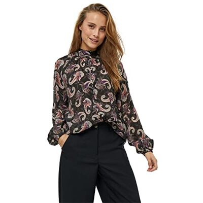 PC6636-9000P-S Peppercorn Bluzka damska Hensley Curve, 9000p Czarny Pr, S PC6636-9000P-S Peppercorn Bluzka damska Hensley Curve, 9000p Czarny Pr, S