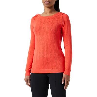 YHNU12 Naf Naf Muse ML Sweter damski, Czerwony ogień, XS YHNU12 Naf Naf Muse ML Sweter damski, Czerwony ogień, XS