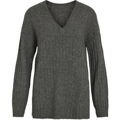 14099672-4588022 Vimiraz L/S Rev V-Neck Knit sweter/Bf, Medium Grey Melange, M 14099672-4588022 Vimiraz L/S Rev V-Neck Knit sweter/Bf, Medium Grey Melange, M
