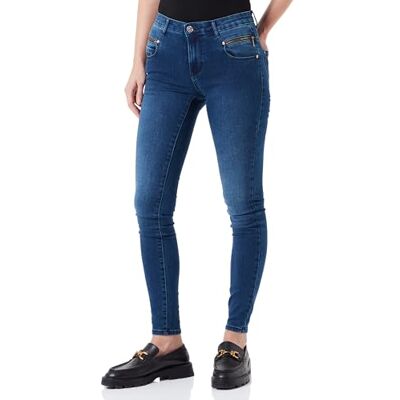 15315219 ONLY Onlroyal Reg Doub Zip Skinny DNM EXT dżinsy damskie, niebieski (Dark Blue Denim), (XS) W / 32L 15315219 ONLY Onlroyal Reg Doub Zip Skinny DNM EXT dżinsy damskie, niebieski (Dark Blue Denim), (XS) W / 32L