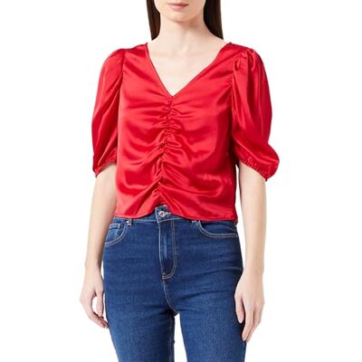 19526461-NA01 NAEMI Damski top drapowany, czerwony, M 19526461-NA01 NAEMI Damski top drapowany, czerwony, M