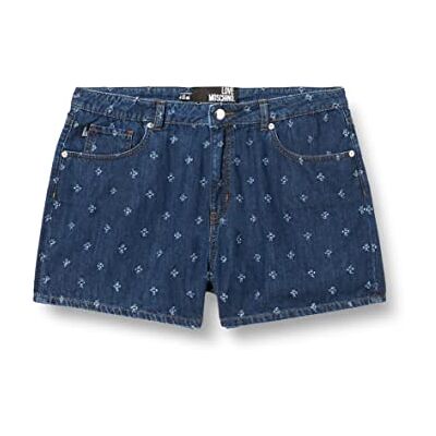 W O 104 00 T 477A Love Moschino Damskie szorty na co dzień, niebieski (Dark Blue Denim), 38 W O 104 00 T 477A Love Moschino Damskie szorty na co dzień, niebieski (Dark Blue Denim), 38