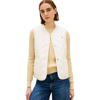 WW0WW47289AEFM Tommy Hilfiger Damska kamizelka pikowana Lw Padded Reg Ww0Ww47289, BEIGE, M WW0WW47289AEFM Tommy Hilfiger Damska kamizelka pikowana Lw Padded Reg Ww0Ww47289, BEIGE, M