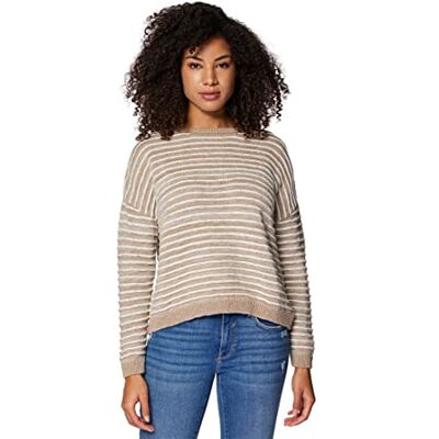 171456 Mavi Sweter damski w paski, Silver Mink Antique White Striped, XXS 171456 Mavi Sweter damski w paski, Silver Mink Antique White Striped, XXS