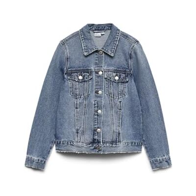 10279789 Vero Moda Vmzorica Ls Denim Jacket Mix Noos Kurtka damska, denim średni niebieski, XL 10279789 Vero Moda Vmzorica Ls Denim Jacket Mix Noos Kurtka damska, denim średni niebieski, XL