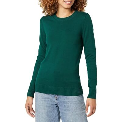 AE18913114-GCH18-XX-Large Amazon Essentials Damski sweter z okrągłym dekoltem w 100% z bawełny (dostępny w dużych rozmiarach), ciemnozielony, XXL AE18913114-GCH18-XX-Large Amazon Essentials Damski sweter z okrągłym dekoltem w 100% z bawełny (dostępny w dużych rozmiarach), ciemnozielony, XXL
