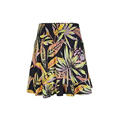 1300066 O'NEILL Lilia Smocked Skirt Spódnica, 39033 Black Tropical Flower, Regularny Damski, 39033 Czarny Tropikalny Kwiat, L-XL 1300066 O'NEILL Lilia Smocked Skirt Spódnica, 39033 Black Tropical Flower, Regularny Damski, 39033 Czarny Tropikalny Kwiat, L-XL