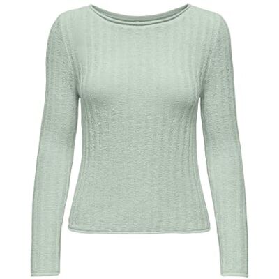 15363061-4981807 ONLY Onlpamela LS Rib O-Neck Pullover CC Knt Jersey, Green Lily, XL dla kobiet, Zielona, XL 15363061-4981807 ONLY Onlpamela LS Rib O-Neck Pullover CC Knt Jersey, Green Lily, XL dla kobiet, Zielona, XL