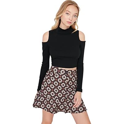 TWOAW23ET00199 Trendyol Damska spódnica damska mini liniowa, brązowa, 36, Brązowy, 62 TWOAW23ET00199 Trendyol Damska spódnica damska mini liniowa, brązowa, 36, Brązowy, 62
