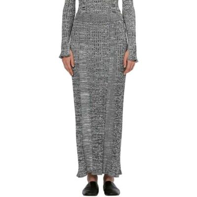 180453 Scotch & Soda Maxi Ribbed Knitted Skirt, czarny 001, XL 180453 Scotch & Soda Maxi Ribbed Knitted Skirt, czarny 001, XL