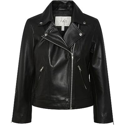 26031785 YAS Damska kurtka skórzana, Black 1, S 26031785 YAS Damska kurtka skórzana, Black 1, S