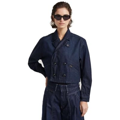 D25339 G-Star RAW Cropped Peacoat kurtka, Niebieski (worn in deep frisian night -4639-G831), XXS D25339 G-Star RAW Cropped Peacoat kurtka, Niebieski (worn in deep frisian night -4639-G831), XXS