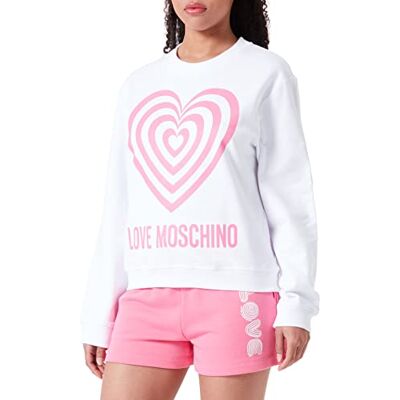 W 6 306 56 E 2246 Love Moschino Damska bluza o regularnym kroju z okrągłym dekoltem, Optical White, rozmiar 46, optical white W 6 306 56 E 2246 Love Moschino Damska bluza o regularnym kroju z okrągłym dekoltem, Optical White, rozmiar 46, optical white