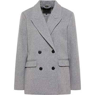 31018645-AC01 acalmar Blazer damski , jasnoszary melanż, XL, szary, XL 31018645-AC01 acalmar Blazer damski , jasnoszary melanż, XL, szary, XL