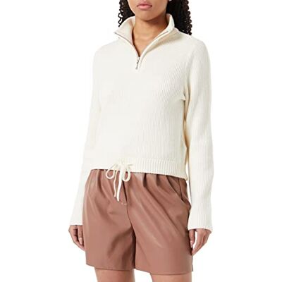 15279907 ONLY Onlfia Ls Zip Highneck KNT sweter damski, Whitecap Gray/Szczegóły: melanż, XS 15279907 ONLY Onlfia Ls Zip Highneck KNT sweter damski, Whitecap Gray/Szczegóły: melanż, XS
