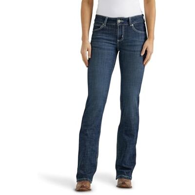 09MWZDO Wrangler Damskie dżinsy Mid Rise Bootcut, grantowy, 13W / 32L 09MWZDO Wrangler Damskie dżinsy Mid Rise Bootcut, grantowy, 13W / 32L