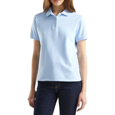 3WG9D300E United Colors of Benetton koszulka polo damska, Jasnoniebieski 2k3, XXS 3WG9D300E United Colors of Benetton koszulka polo damska, Jasnoniebieski 2k3, XXS