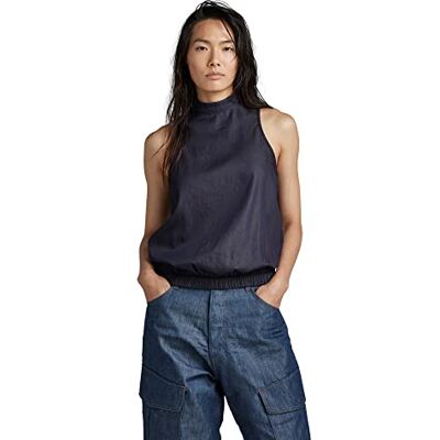 D23253-C907-082 G-STAR RAW Koszulka damska z otwartym tyłem, niebieska (Rinsed C907-082), S (DE), Niebieski (Rinsed C907-082), S D23253-C907-082 G-STAR RAW Koszulka damska z otwartym tyłem, niebieska (Rinsed C907-082), S (DE), Niebieski (Rinsed C907-082), S
