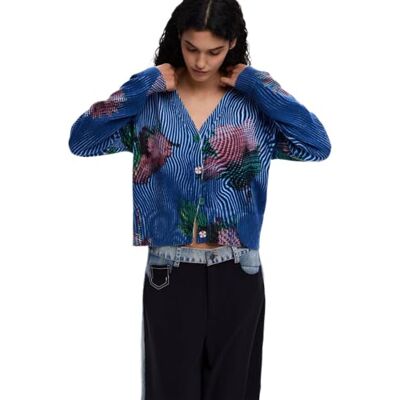 26SWJF19 DESIGUAL CARDIGAN DONNA BLU 26SWJF19 DESIGUAL CARDIGAN DONNA BLU
