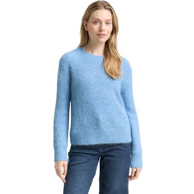 1049144 TOM TAILOR Sweter damski, 34910 Light Fjord Blue Melange, XXL 1049144 TOM TAILOR Sweter damski, 34910 Light Fjord Blue Melange, XXL