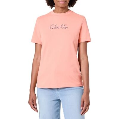 LV047C854GVDWS Calvin Klein Jeans Damska koszulka SS 20s Classic Logo TEE LV047C854G Graphic Tees, Pomarańczowa (Powder Orange), S, Pomarańczowy (pudrowy pomarańczowy), S LV047C854GVDWS Calvin Klein Jeans Damska koszulka SS 20s Classic Logo TEE LV047C854G Graphic Tees, Pomarańczowa (Powder Orange), S, Pomarańczowy (pudrowy pomarańczowy), S