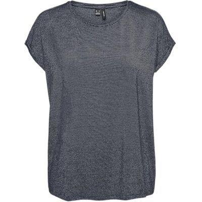 10250488-4215377 VERO MODA Vmlava Glitter Ss Top Stripe Ga JRS Noos, granatowy blezer, M 10250488-4215377 VERO MODA Vmlava Glitter Ss Top Stripe Ga JRS Noos, granatowy blezer, M