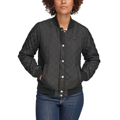 LW1RN070-BLK-00-XS Levi's Damska pikowana kurtka bomberka w romby (standardowa i w większym rozmiarze), XS LW1RN070-BLK-00-XS Levi's Damska pikowana kurtka bomberka w romby (standardowa i w większym rozmiarze), XS