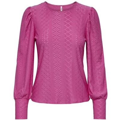 15328203-4668830 Onlsandra L/S Puff Top JRS Noos, różowy (Raspberry Rose), L 15328203-4668830 Onlsandra L/S Puff Top JRS Noos, różowy (Raspberry Rose), L