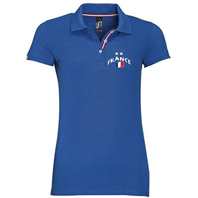 5060570687891_Bleu_XXL Supportershop Damska bluza France Champions 2 étoiles Polo, niebieska, XXL 5060570687891_Bleu_XXL Supportershop Damska bluza France Champions 2 étoiles Polo, niebieska, XXL