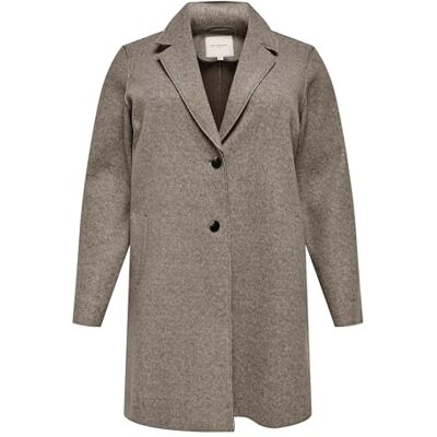 15306709 ONLY CARMAKOMA Carney Bonded Coat OTW NOOS płaszcz damski, Caribou/szczegóły: melanż, S-42/44, Caribou/Szczegóły: melanż, S 15306709 ONLY CARMAKOMA Carney Bonded Coat OTW NOOS płaszcz damski, Caribou/szczegóły: melanż, S-42/44, Caribou/Szczegóły: melanż, S
