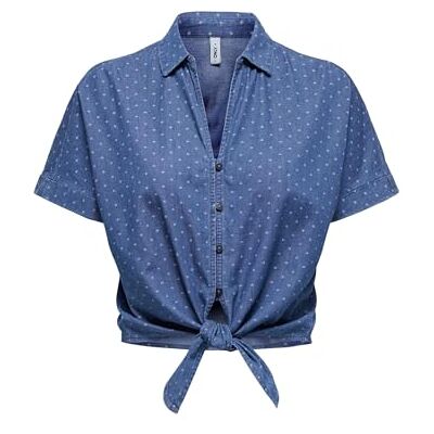 15348893-4760331 Onlnova Azure S/S Knot Shirt Ptm, niebieski (medium blue denim), XS 15348893-4760331 Onlnova Azure S/S Knot Shirt Ptm, niebieski (medium blue denim), XS