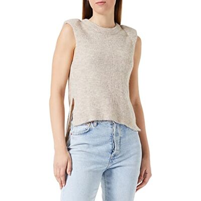 20116666 ICHI sweter damski, 1304011/Oatmeal Melange, L 20116666 ICHI sweter damski, 1304011/Oatmeal Melange, L