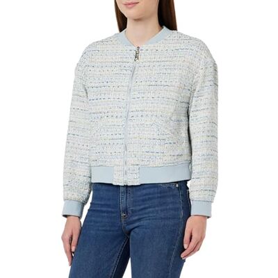 29029036-NA01 NAEMI Bluza damska Bouclé Blouson, Jasnoniebieski, wielokolorowy, S 29029036-NA01 NAEMI Bluza damska Bouclé Blouson, Jasnoniebieski, wielokolorowy, S