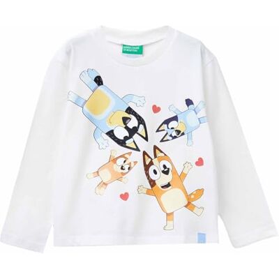 3I1XG10KI United Colors of Benetton Koszulka M/L, Kolor biały, 3 anni 3I1XG10KI United Colors of Benetton Koszulka M/L, Kolor biały, 3 anni
