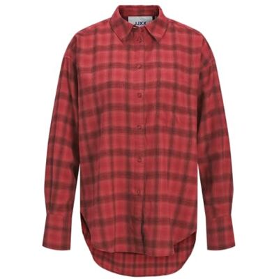 12265314-4819360 JACK & JONES Damska koszulka Jxjamie Flannel Ls WVN Sn, Barberry, XS 12265314-4819360 JACK & JONES Damska koszulka Jxjamie Flannel Ls WVN Sn, Barberry, XS