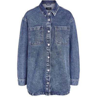27029309 Noisy may NMALVA L/S Denim Shacket AZ351MB NOOS damska koszula z długim rękawem niebieska Streetwear, niebieski, M 27029309 Noisy may NMALVA L/S Denim Shacket AZ351MB NOOS damska koszula z długim rękawem niebieska Streetwear, niebieski, M
