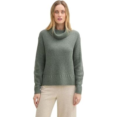 1044058 TOM TAILOR Sweter damski, 24775 Pale Bark Green Melange, XXS 1044058 TOM TAILOR Sweter damski, 24775 Pale Bark Green Melange, XXS