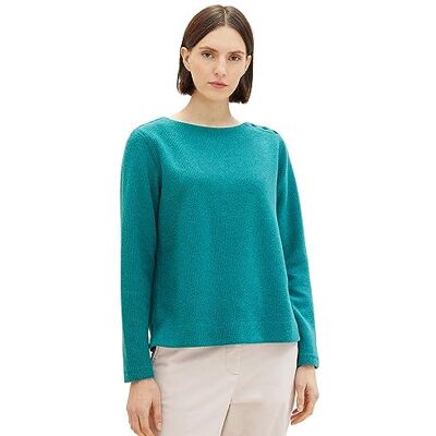 1034620 TOM TAILOR Bluza damska, 32402 Ever Green Melange, 3XL 1034620 TOM TAILOR Bluza damska, 32402 Ever Green Melange, 3XL